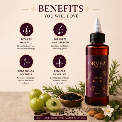 Natural Hair Oil By orvea Beauty